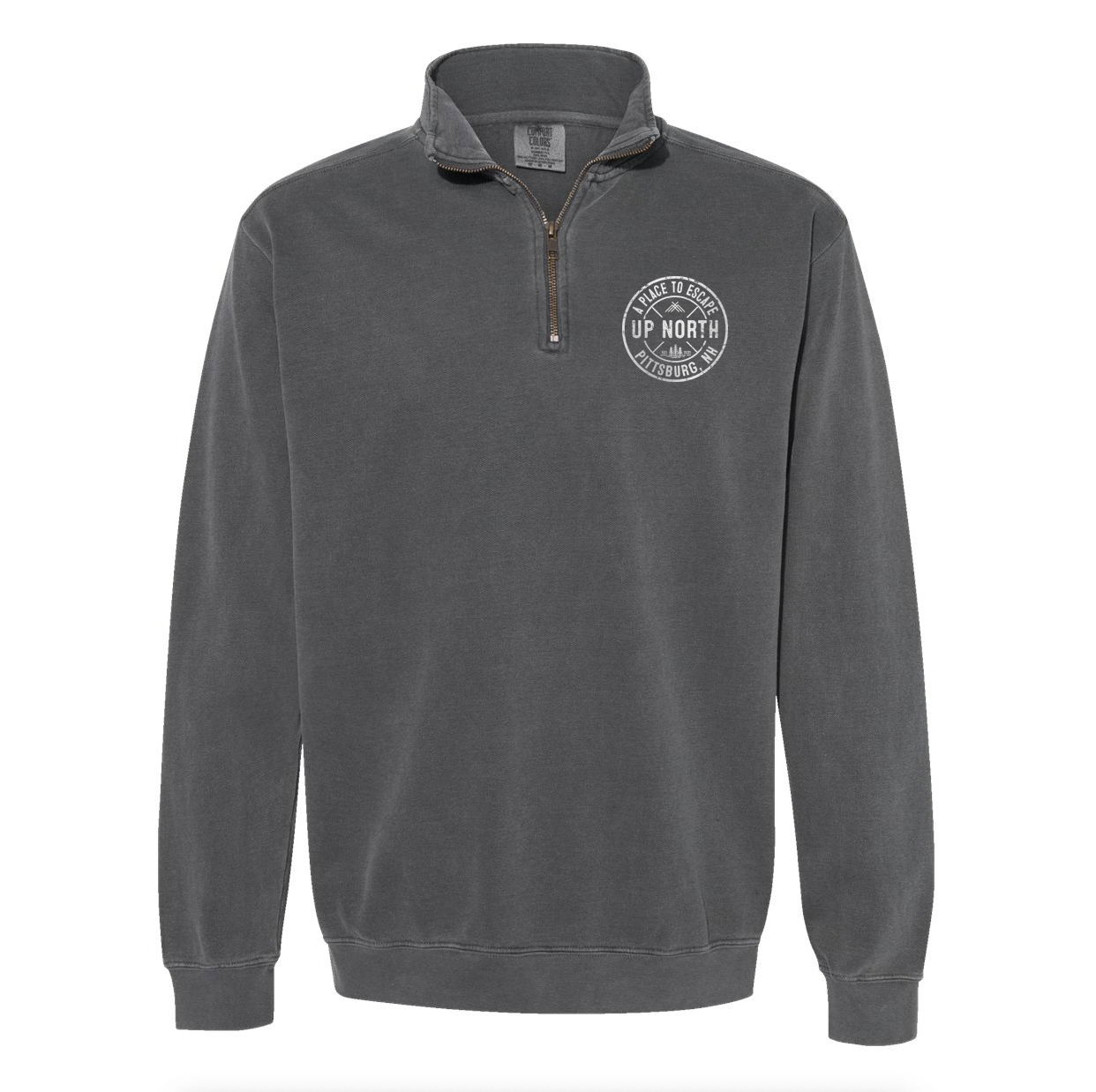 Circle Logo 1/4 Zip - Washed Charcoal