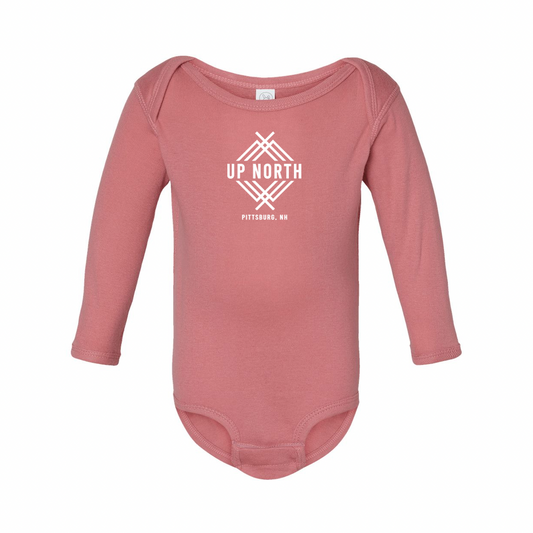 Mauve - Long Sleeve Baby Onesie