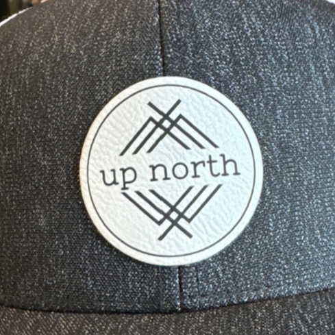 Up North Mesh Back Trucker Hat - Charcoal/White Patch