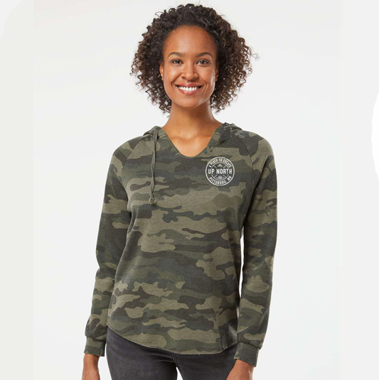 Circle Logo Ladies V-Hoodie - Camo