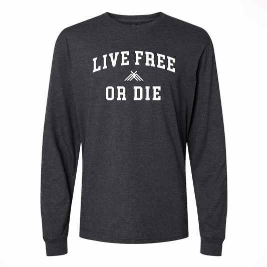 Live Free or Die LS Tee - Charcoal Heather