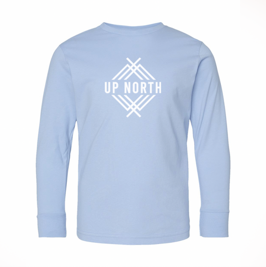 Up North Logo - Youth Long Sleeve Tee - Light Blue