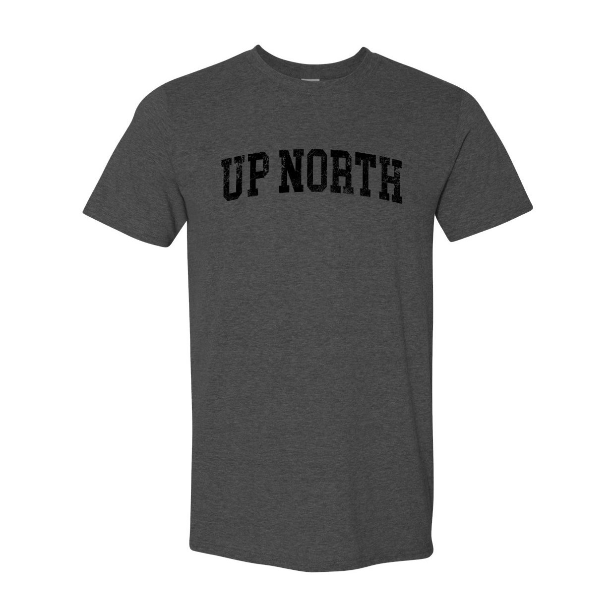 Up North Varsity Type Tee - Dk Grey