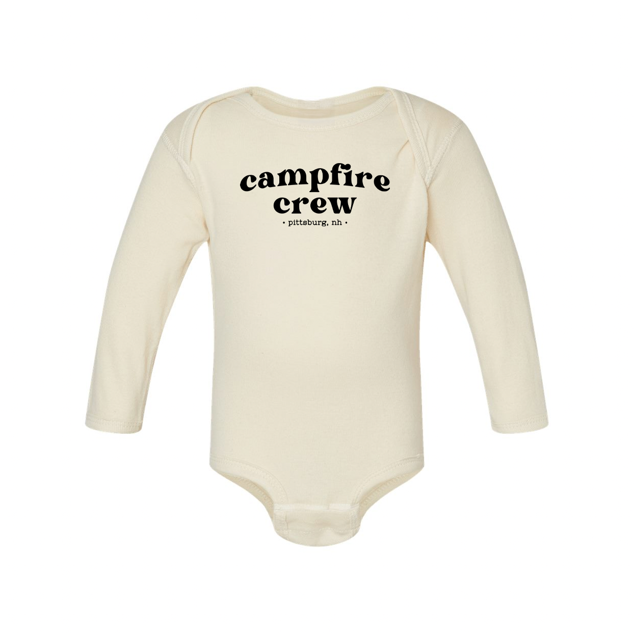 Campfire Crew - Ivory Long Sleeve Baby Onesie