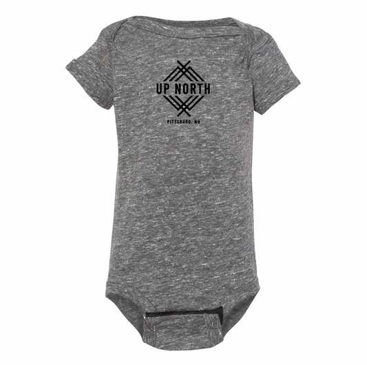 Grey Heather SS Baby Onesie