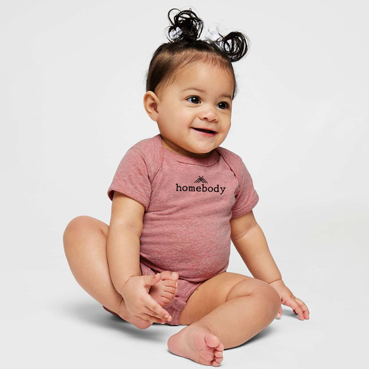 Homebody - Blush Heather SS Baby Onesie