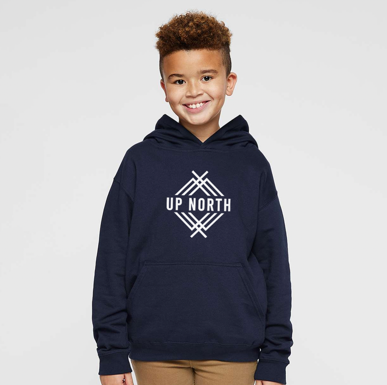 Up North Youth Logo Hoodie - Navy