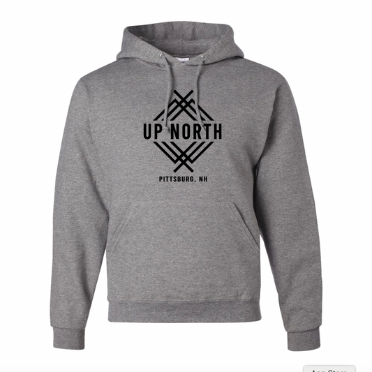 Up North Logo Hoodie - Heather Grey