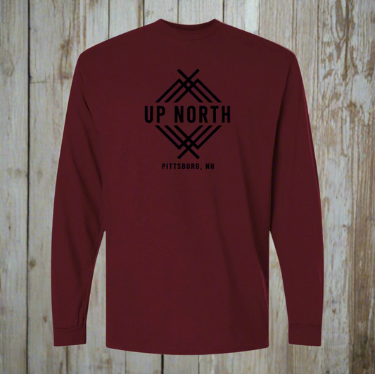 Up North Logo LS Tee - Maroon