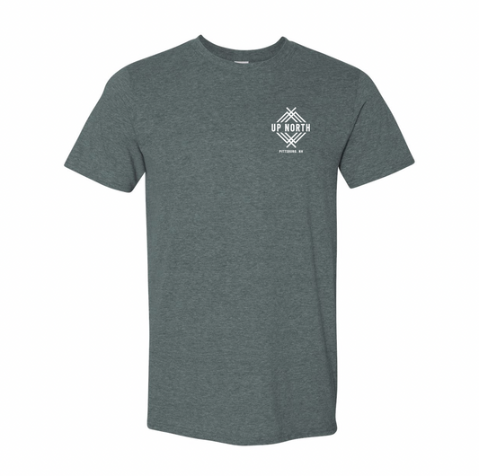 Up North Small Logo Tee - Dk Grey Heather