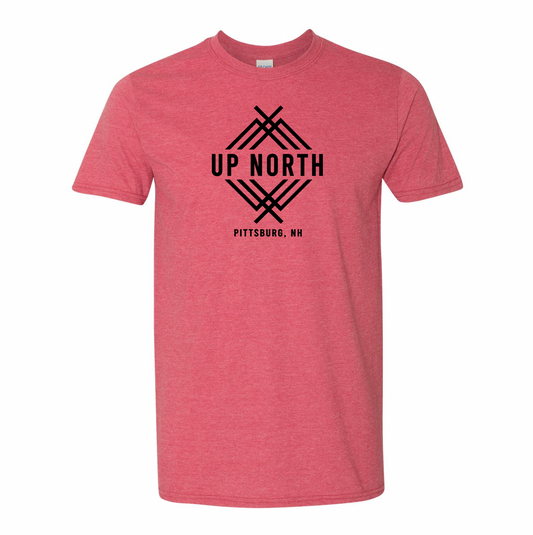 Up North Logo Tee - Washed Red Heather
