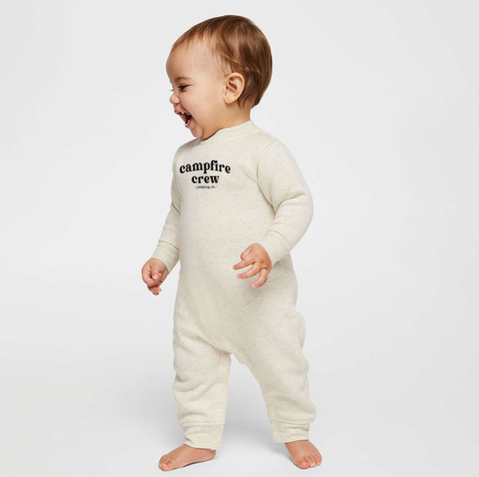 Campfire Crew Infant Fleece One-Piece - Cream