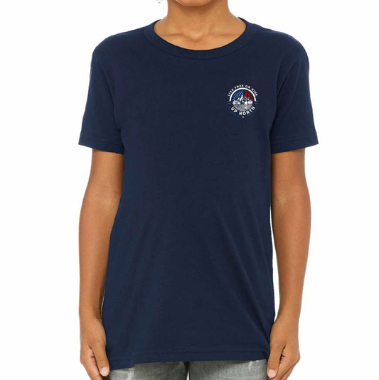 Live Free or Ride - Youth Logo Tee (Navy)