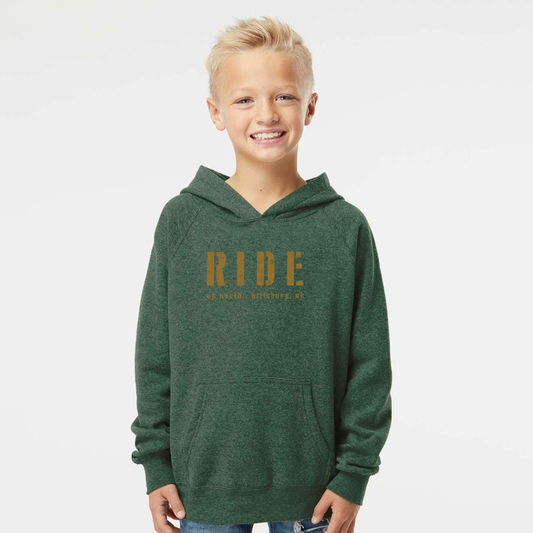 RIDE - Youth Hoodie (Green)