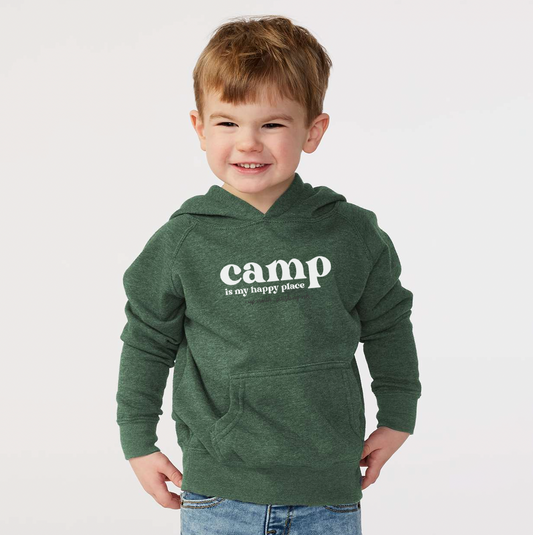 Camp is my Happy Place - Youth Hoodie (Green)