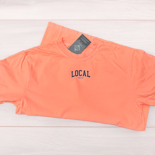 Local 603 - Vintage Tee - Peach Neon