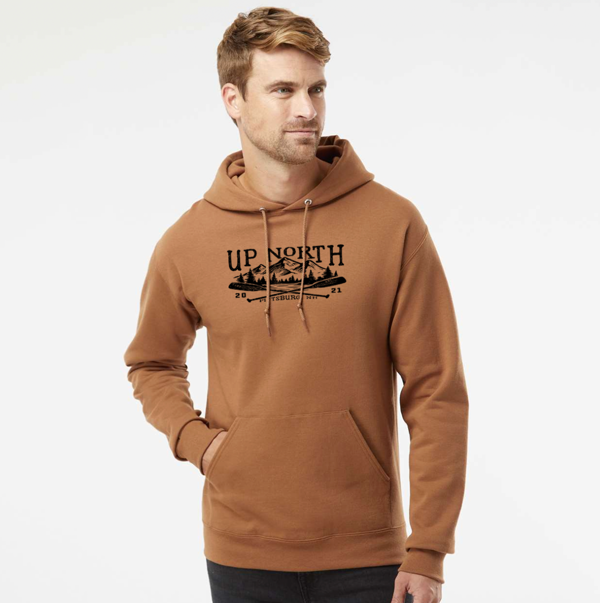 Up North Crossed Oars Hoodie - Pecan