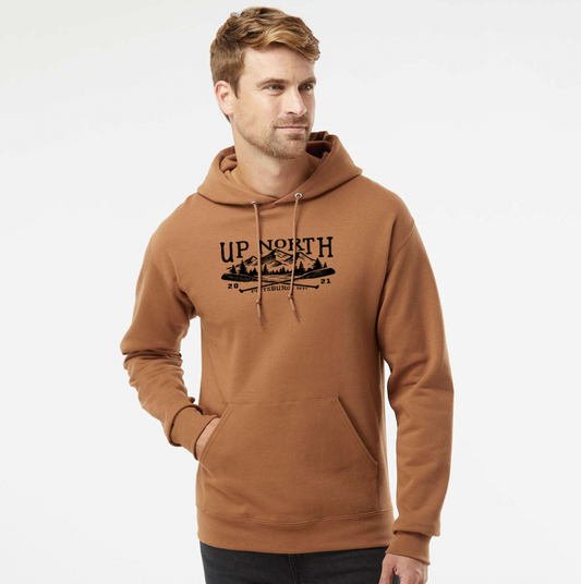 Up North Crossed Oars Hoodie - Pecan