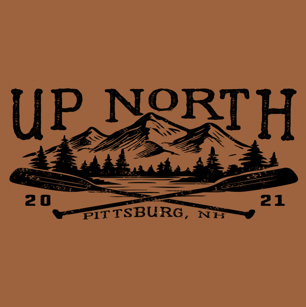 Up North Crossed Oars Hoodie - Pecan
