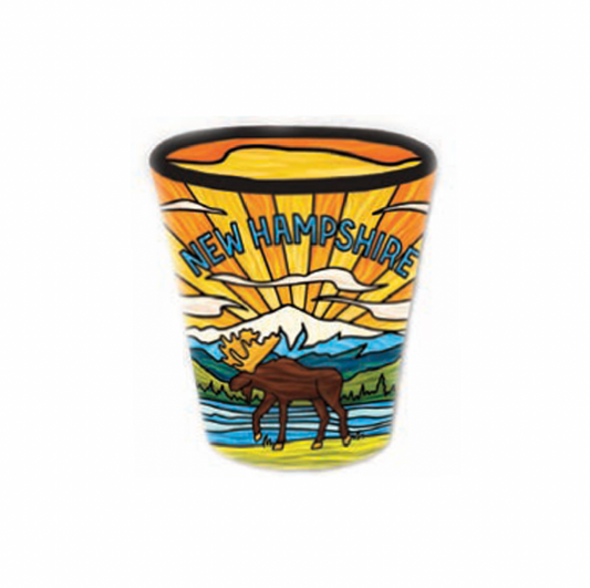 NH Stained Glass Shot Glass