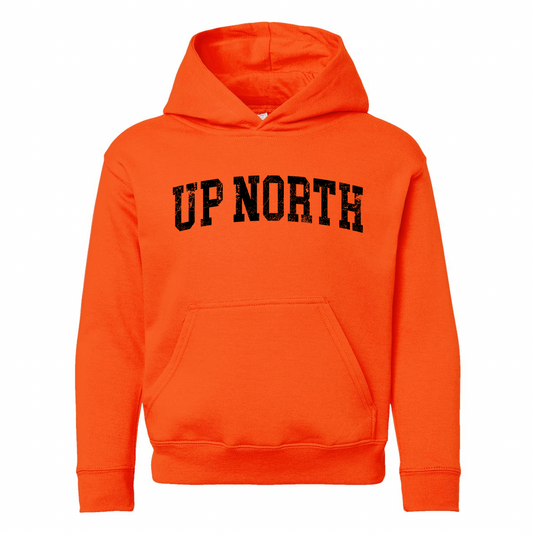 Varsity Type Youth Logo Hoodie - Orange