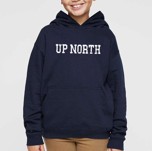 Up North Type - Youth Hoodie - Navy