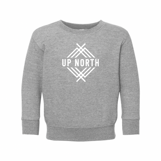Up North Logo - Toddler Crew - Grey
