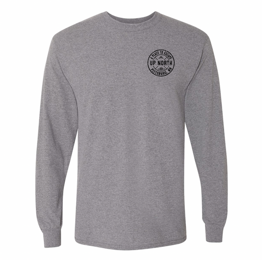 Circle Logo Unisex LS Tee - Grey Heather