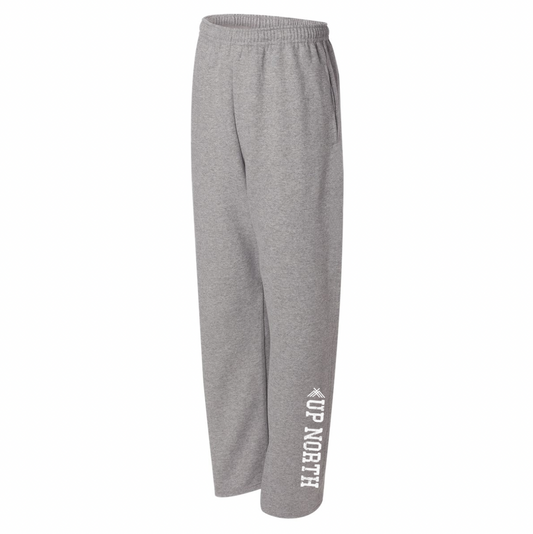 Up North Wide Leg Sweatpants - Grey Heather