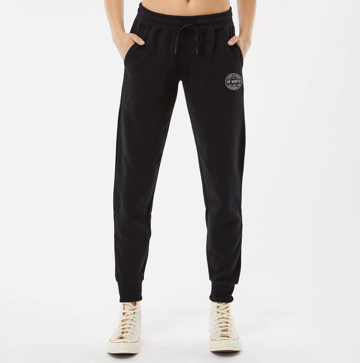 Circle Logo Ladies Jogger- Black