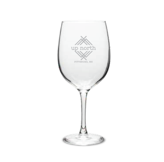 Up North 19 oz Etched Wine Glass with Stem