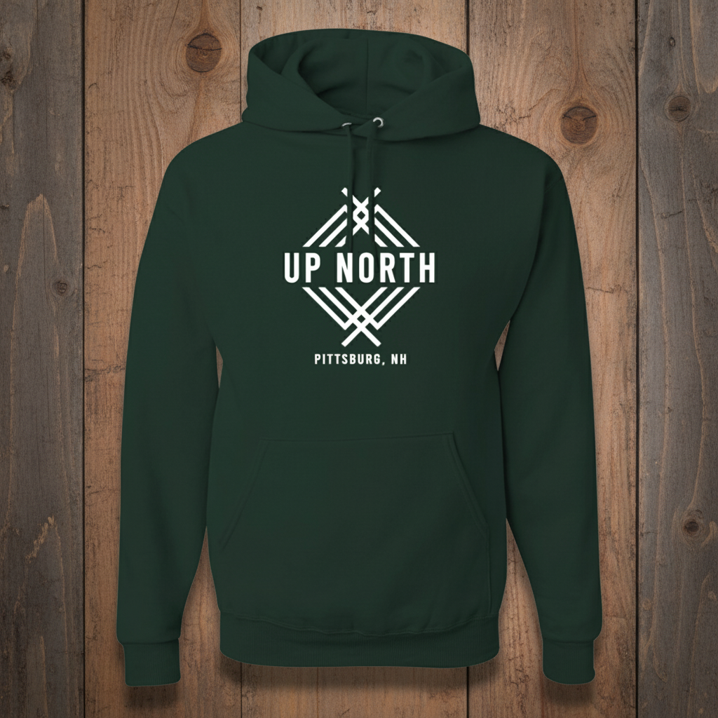 Up North Logo Hoodie - Forest Green