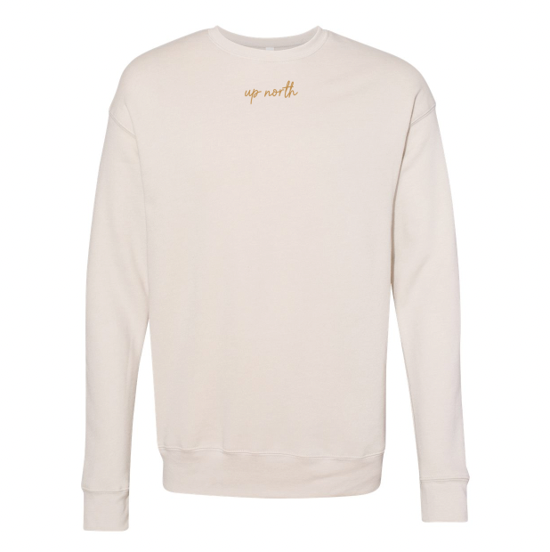 Up North Script - Ivory Ultra Soft Fleece Crewneck