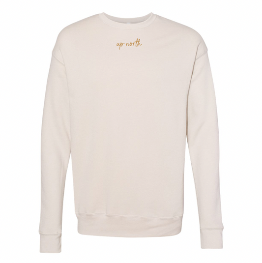 Up North Script - Ivory Ultra Soft Fleece Crewneck