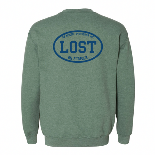 LOST On Purpose Crew - Green Heather