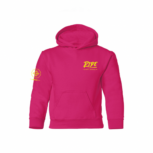 YOUTH Neon “RIDE” Up North Hoodie - Hot Pink