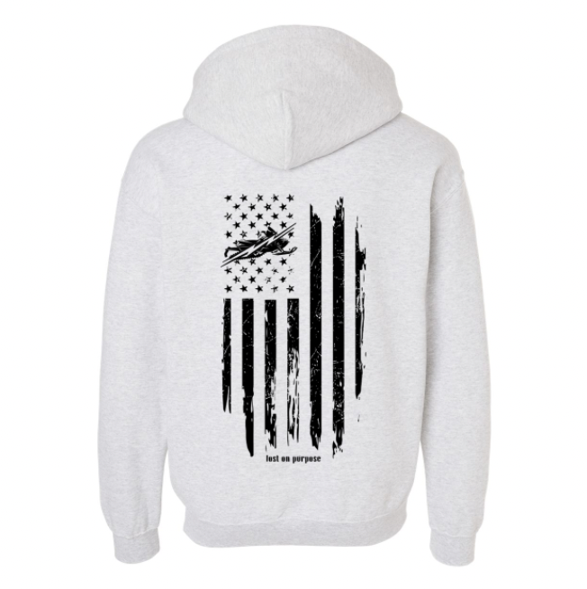 Unisex Light Grey “RIDE” Up North Hoodie