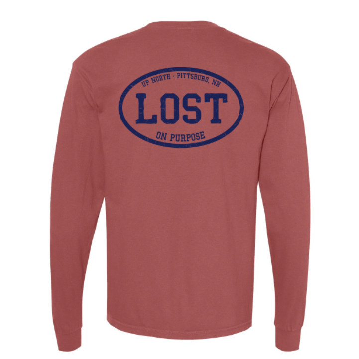 LOST On Purpose - Garment Dyed LS Tee - Brick