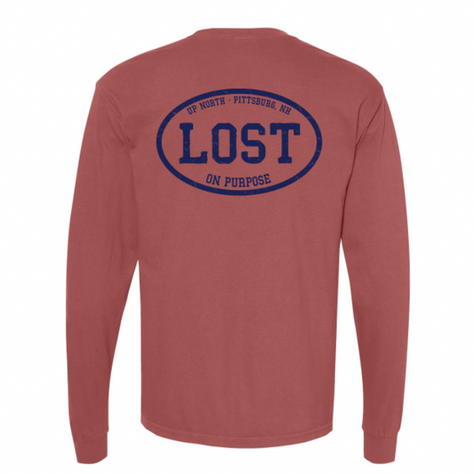 LOST On Purpose - Garment Dyed LS Tee - Brick