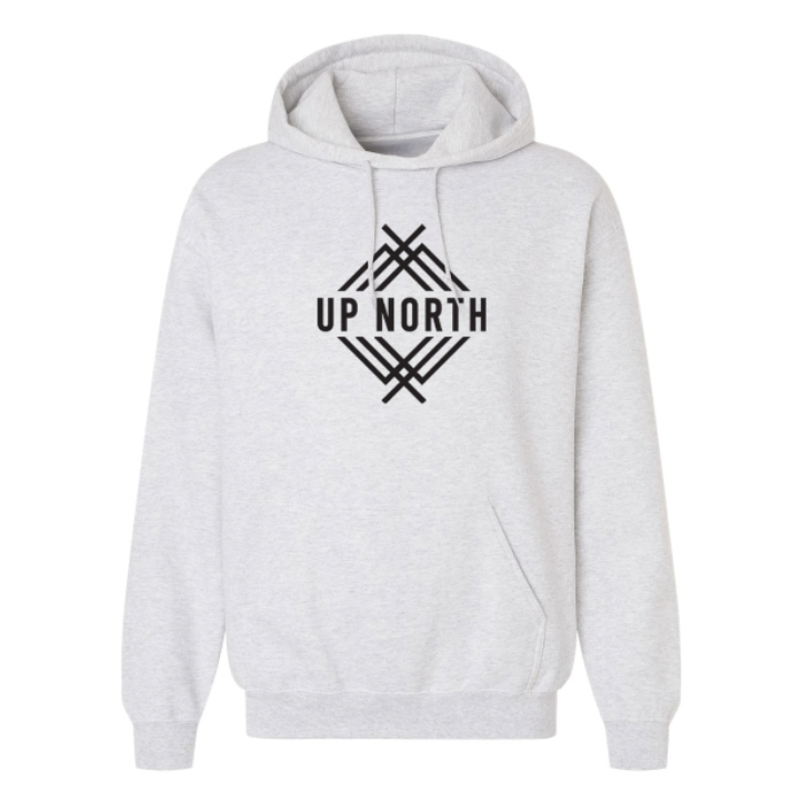 Up North Logo Hoodie - Light Grey Heather