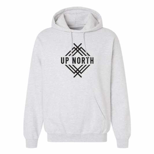 Up North Logo Hoodie - Light Grey Heather