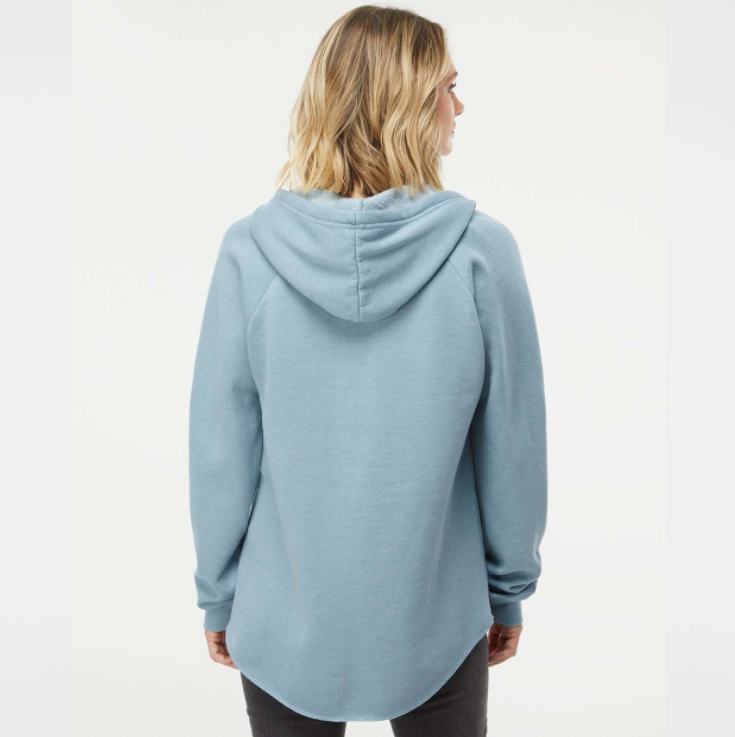 Circle Logo Ladies V-Hoodie - Slate Blue
