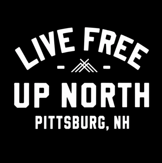 Live Free Up North Tee – Black