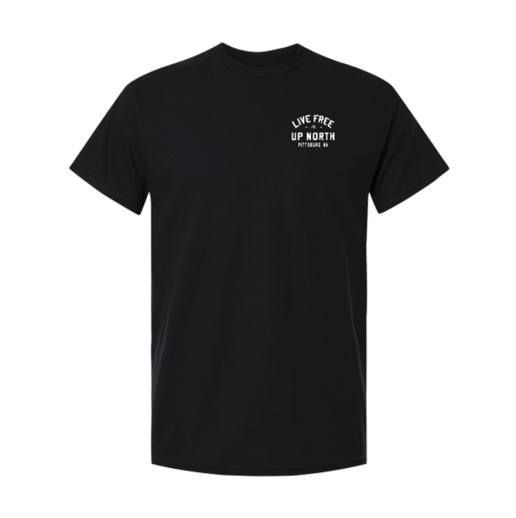 Live Free Up North Tee – Black