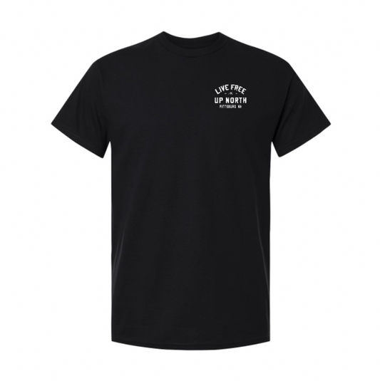Live Free Up North Tee – Black