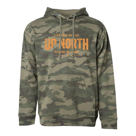 Vintage Up North Type Camo Hoodie