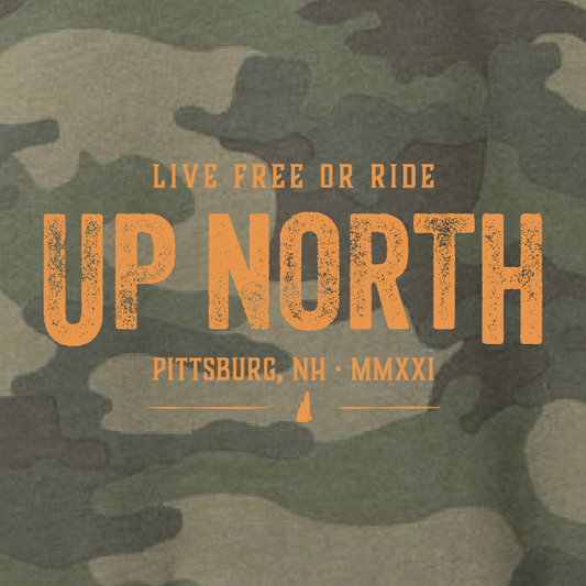 Vintage Up North Type Camo Hoodie