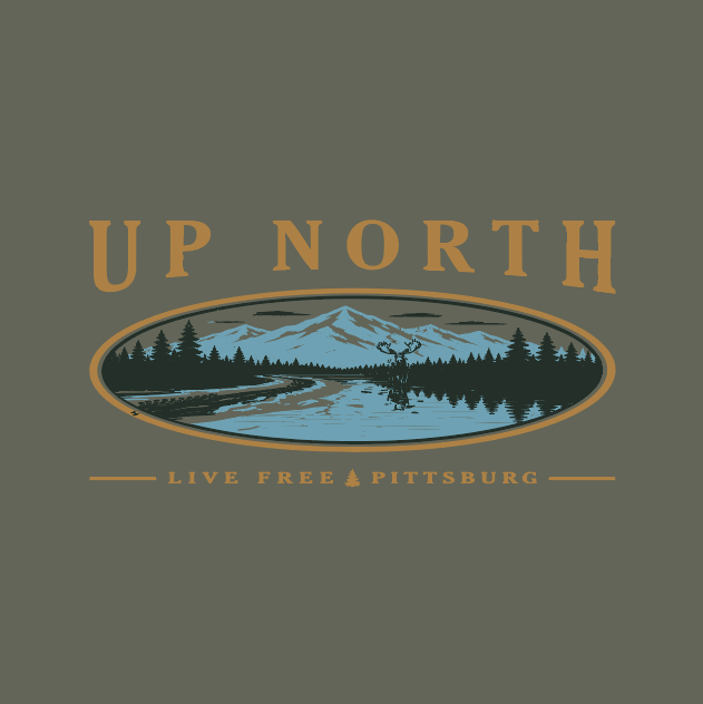Vintage Up North Lake Life Crewneck - Olive
