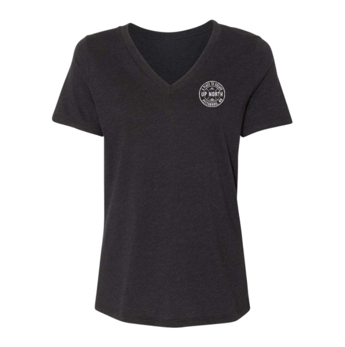 Women's Circle Logo V-Neck Tee – Black