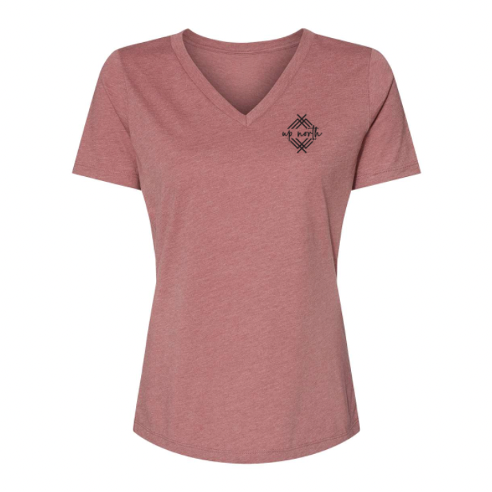 Women's Up North V-Neck Tee – Mauve